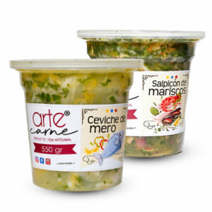 combo ceviche de mero y salpicon de mariscos
